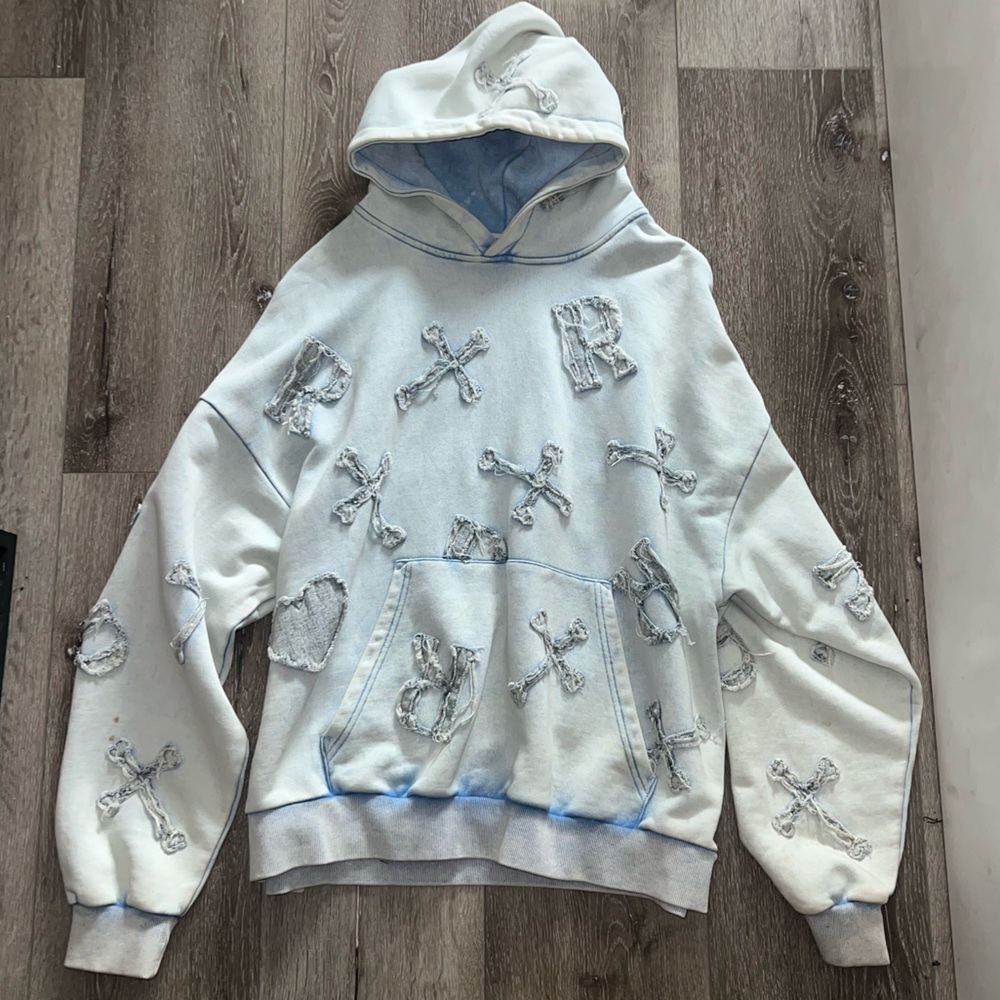 RACER WORLDWIDE- Washed Ice Patch Hoodie